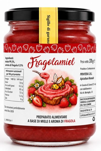 FRAGOLAMIEL -MIELE ALLA FRAGOLA 370g.