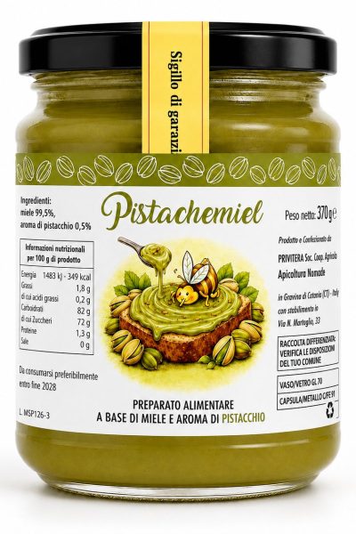 PISTACHEMIEL - MIELE AL PISTACCHIO 370g.