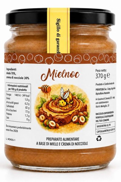MIELNOC - MIELE E CREMA DI NOCCIOLE 370g.